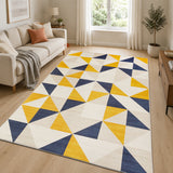 Modern Geometric Triangle Pattern Area Rug Multicolour