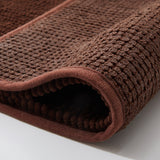 Chenille Bath Mat Brown