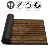 Non Slip Rubber Door Mat Brown Indoor & Outdoor