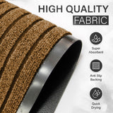 Non Slip Rubber Door Mat Brown Indoor & Outdoor