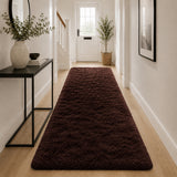 Brown Shaggy Rug Faux Fur Anti Slip Soft Fluffy