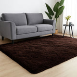 Brown Shaggy Rug Faux Fur Anti Slip Soft Fluffy