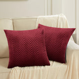 Quilted Embossed Wave Striped Cushion Covers