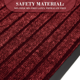 Floor Mats Extra Long Washable Anti Slip Burgundy