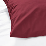 Burgundy Pillow Cases Plain Pair
