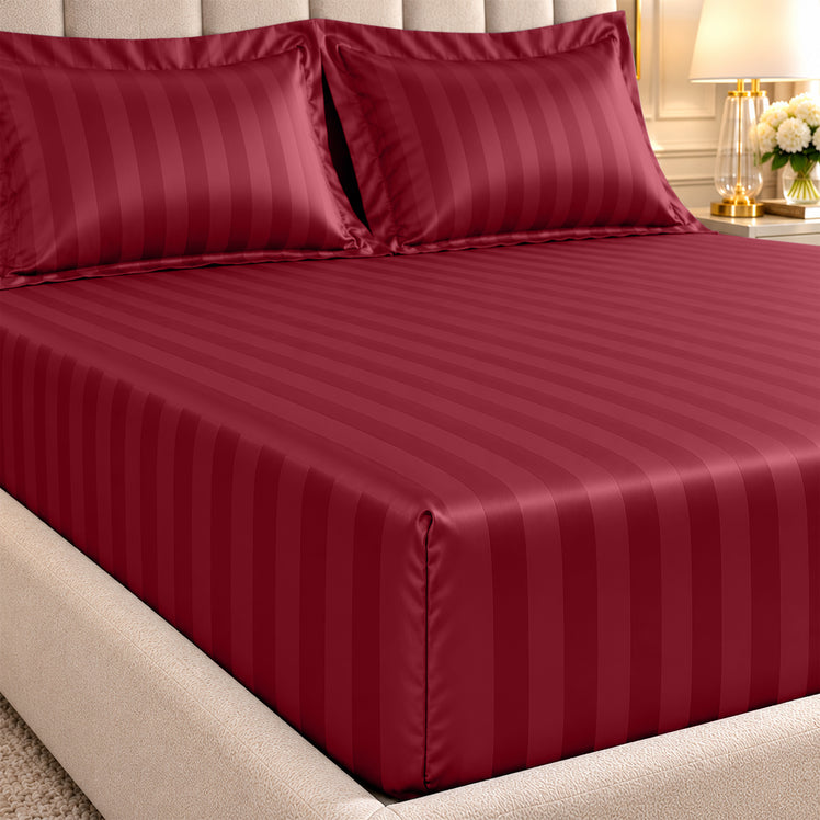 Dobby Stripe Fitted Sheet 40CM