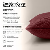 Velvet Embossed Pattern Cushion Covers Pebbles
