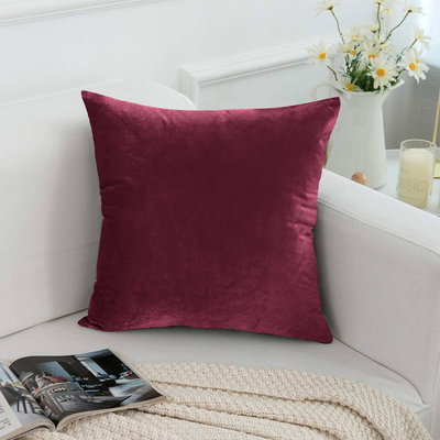 Burgundy Velvet Cushion Cover & Cushion Fillers Pad