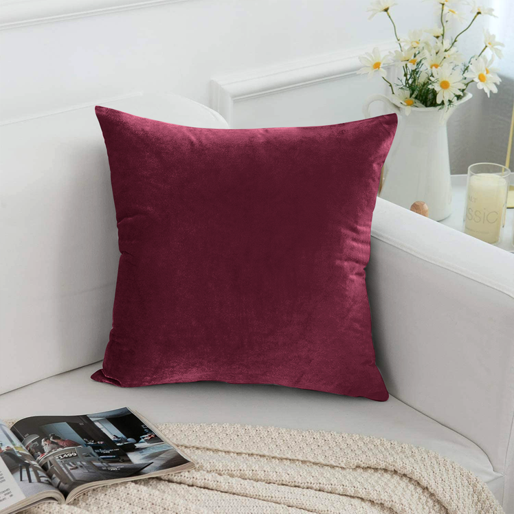 Burgundy cushions best sale
