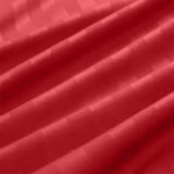 Stripe Burgundy Duvet Cover Set With Pillowcases