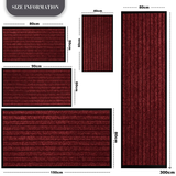 Floor Mats Extra Long Washable Anti Slip Burgundy