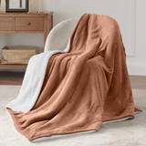 Camel Sherpa Throw Blanket