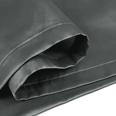 Satin Silk Pillowcases Pair Charcoal