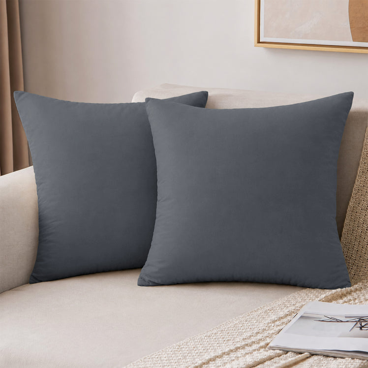 Microfibre Plain Cushion Covers for Sofa & Bed