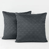 Velvet Embossed Pattern Cushion Covers Check