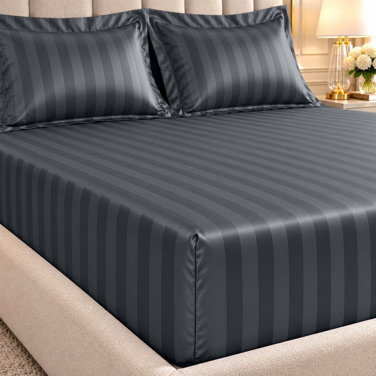 Dobby Stripe Fitted Sheet 40CM