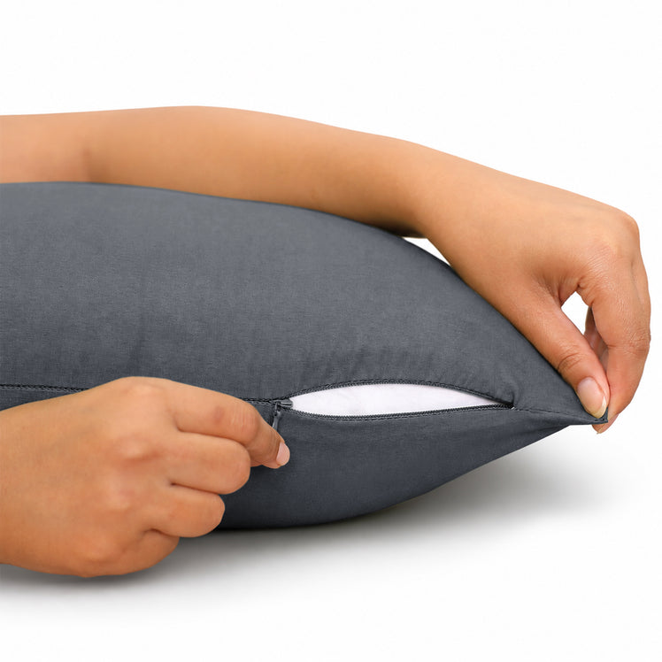 Microfibre Plain Cushion Covers for Sofa & Bed