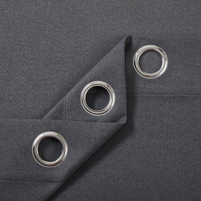 Blackout Linen Curtains, Eyelet Design - Thick & Heavy