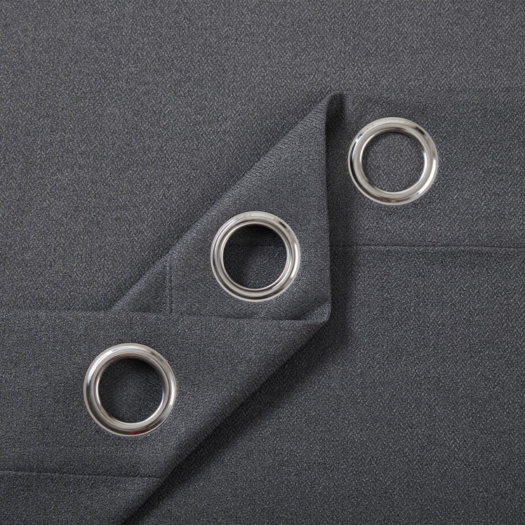 Blackout Linen Curtains, Eyelet Design - Thick & Heavy