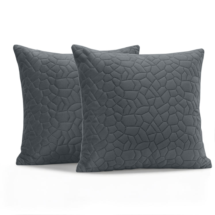 Velvet Embossed Pattern Cushion Covers Pebbles