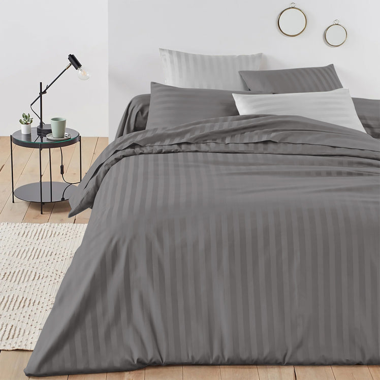 Stripe Duvet Covers Bedding Set with Pillowcases & Fitted Sheet