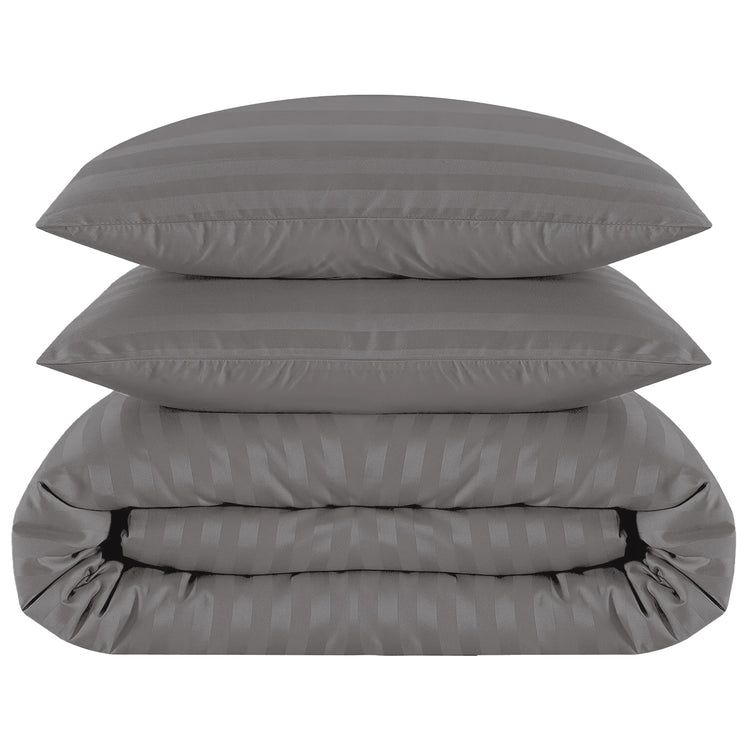 Stripe Duvet Covers Bedding Set with Pillowcases & Fitted Sheet
