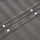 Stripe Charcoal Duvet Cover Set With Pillowcases