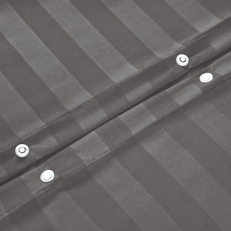 Stripe Charcoal Duvet Cover Set With Pillowcases