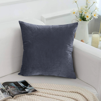 Charcoal Velvet Cushion Cover & Cushion Fillers Pad
