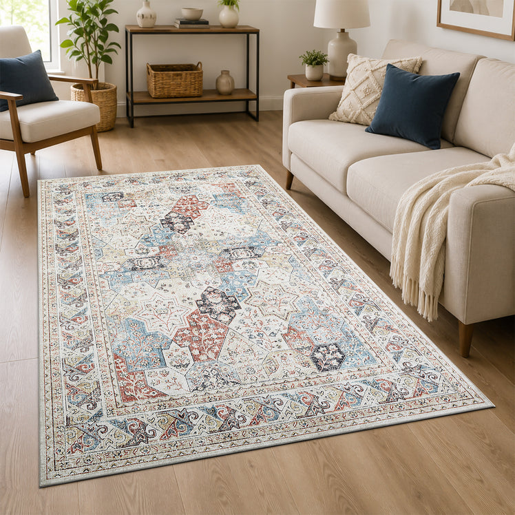Moroccan Design Large Area Rug Coastal