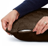 Velvet Embossed Pattern Cushion Covers Check