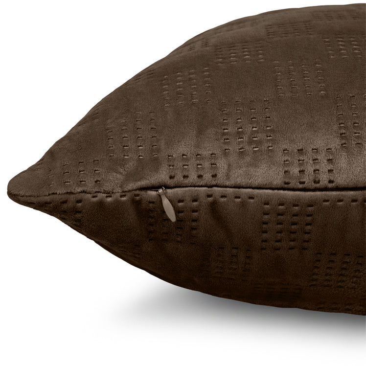 Velvet Embossed Pattern Cushion Covers Check
