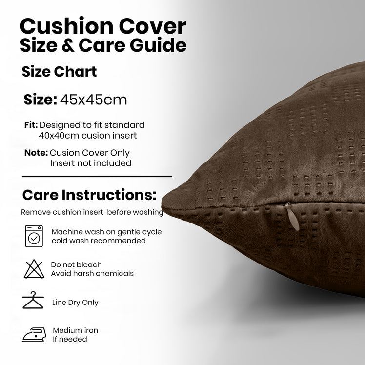 Velvet Embossed Pattern Cushion Covers Check