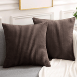 Velvet Striped Corduroy Cushion Covers