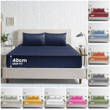 Extra Deep Stripe Fitted Sheets 40CM