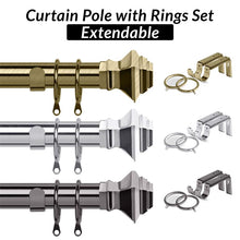 Curtain Pole with Rings Set - Extendable