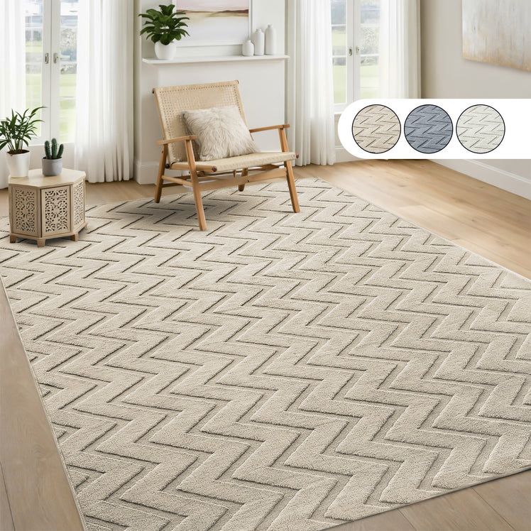 Modern Chevron Zig Zag Pattern Area Rug & Runner