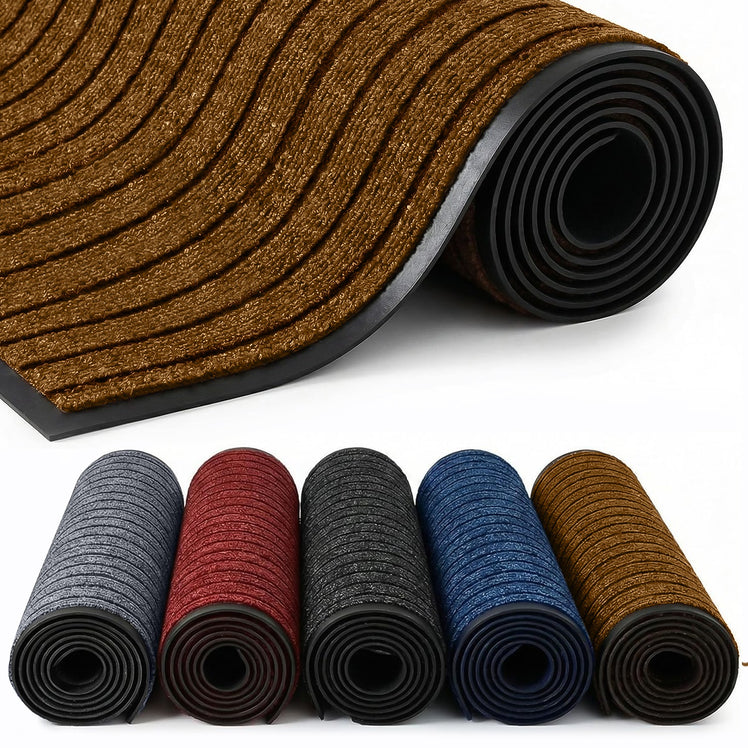 Non-Slip Rubber Door Mat – Washable Indoor & Outdoor Mat