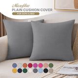 Microfibre Plain Cushion Covers for Sofa & Bed
