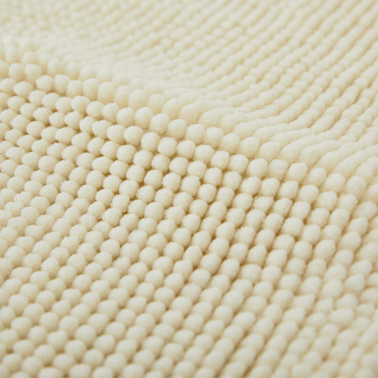 Chenille Bath Mat Cream