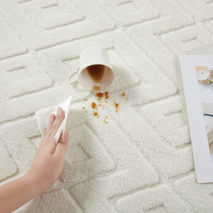 Modern Geometric Tufted Non-Slip High-Low Pattern Rugs