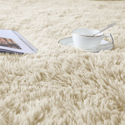 Faux Fur Anti Slip Soft Plush Shaggy Rug Cream