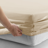 Cream Deep Fitted Sheets 25CM