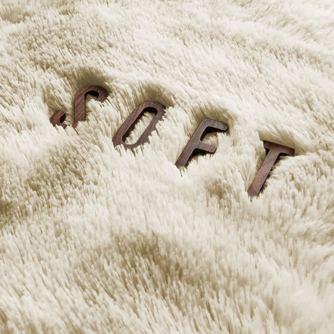 Faux Fur Anti Slip Soft Plush Shaggy Rug Cream