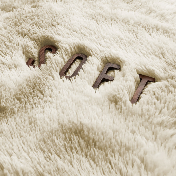 Faux Fur Anti Slip Soft Plush Shaggy Rug Cream