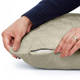 Velvet Embossed Pattern Cushion Covers Check