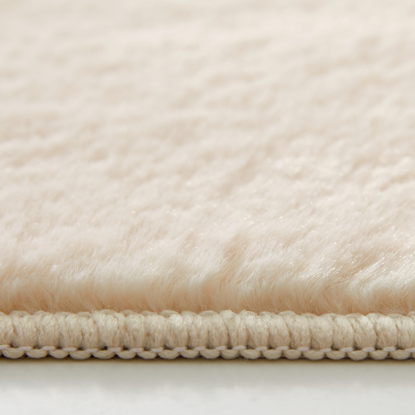 Beige Rabbit Fur Rug
