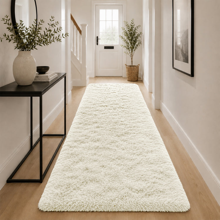 Cream Shaggy Rug Faux Fur Soft & Plush