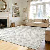 Modern Chevron Zig Zag Pattern Area Rug & Runner
