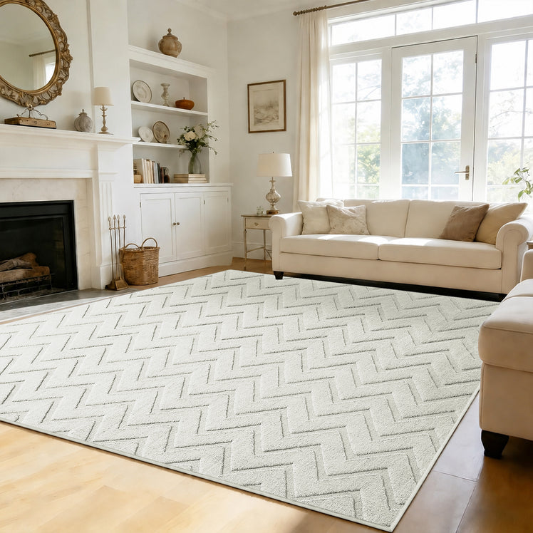 Modern Chevron Zig Zag Pattern Area Rug & Runner